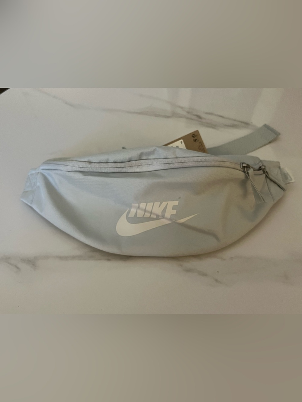 Nike Light Gray Waist Pack with White Swoosh